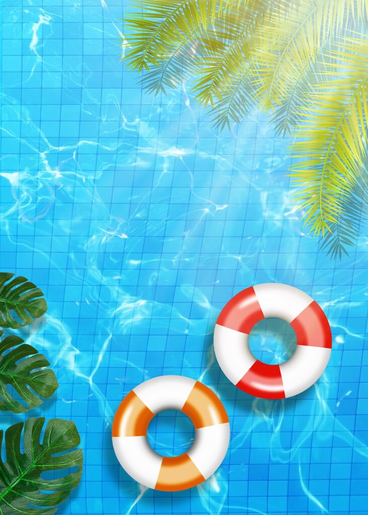 swimming pool, summer, palm leaves-6307414.jpg